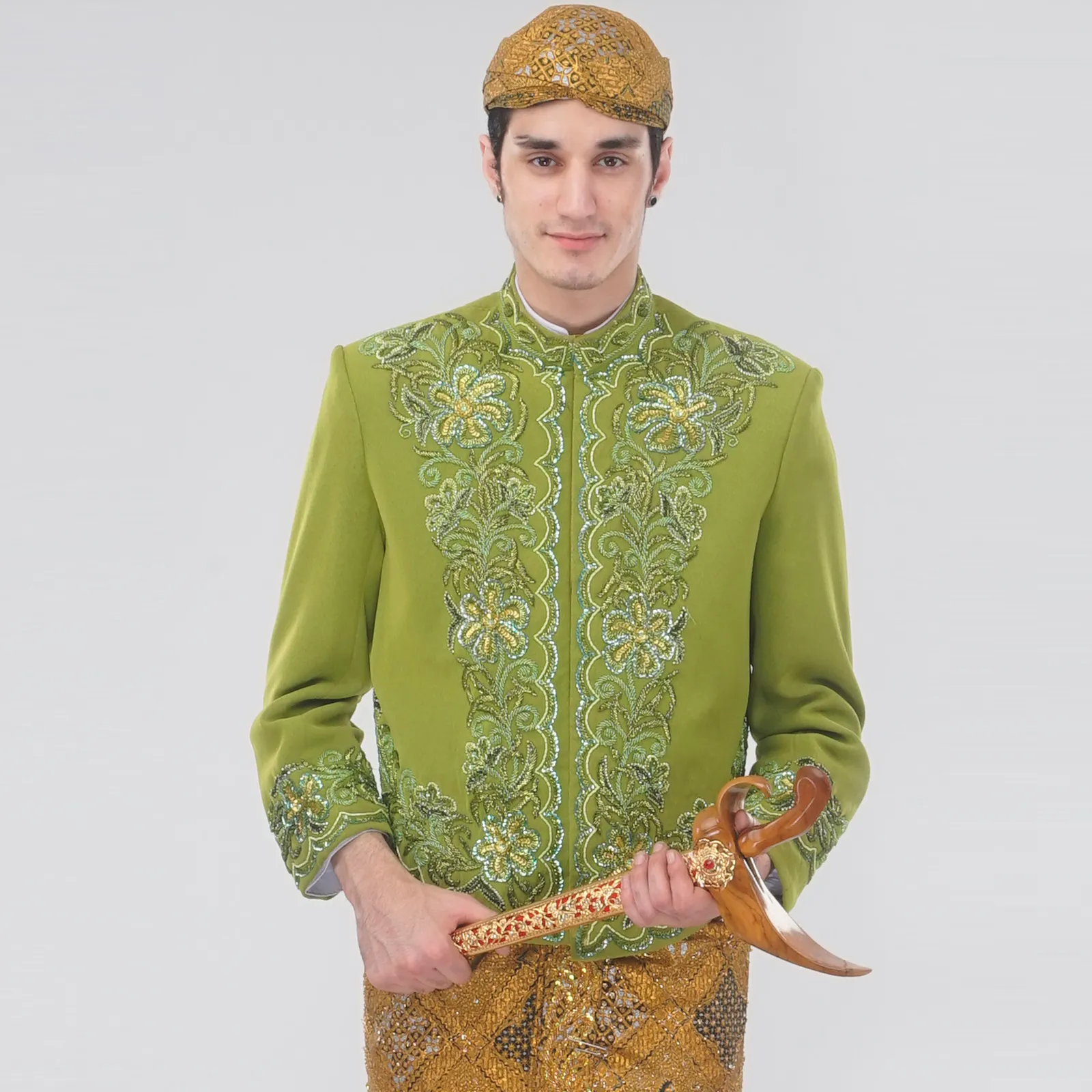 (BJ-075) Beskap Pengantin Hijau Trully