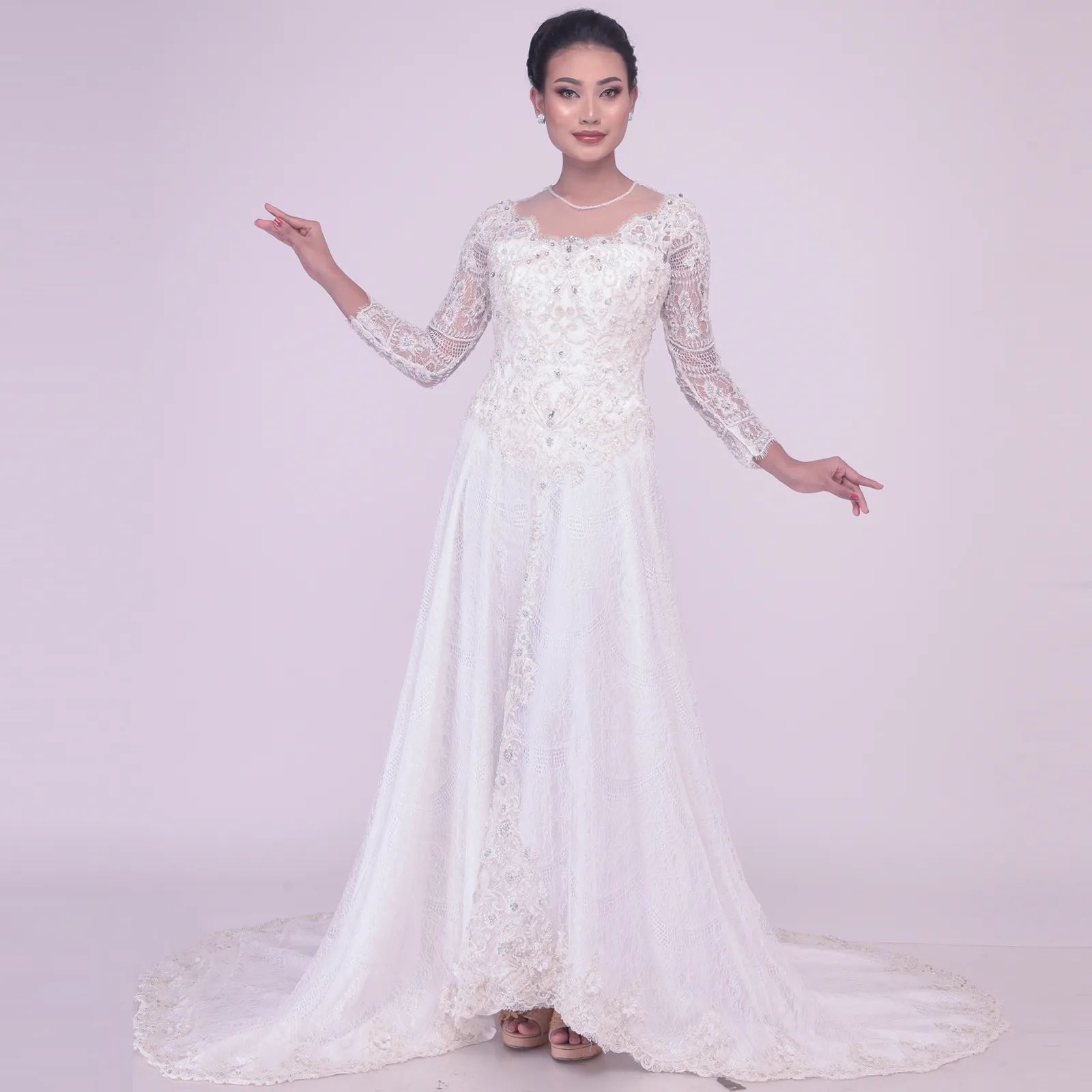 (KE-115) Kebaya Pengantin Dress Chynthia