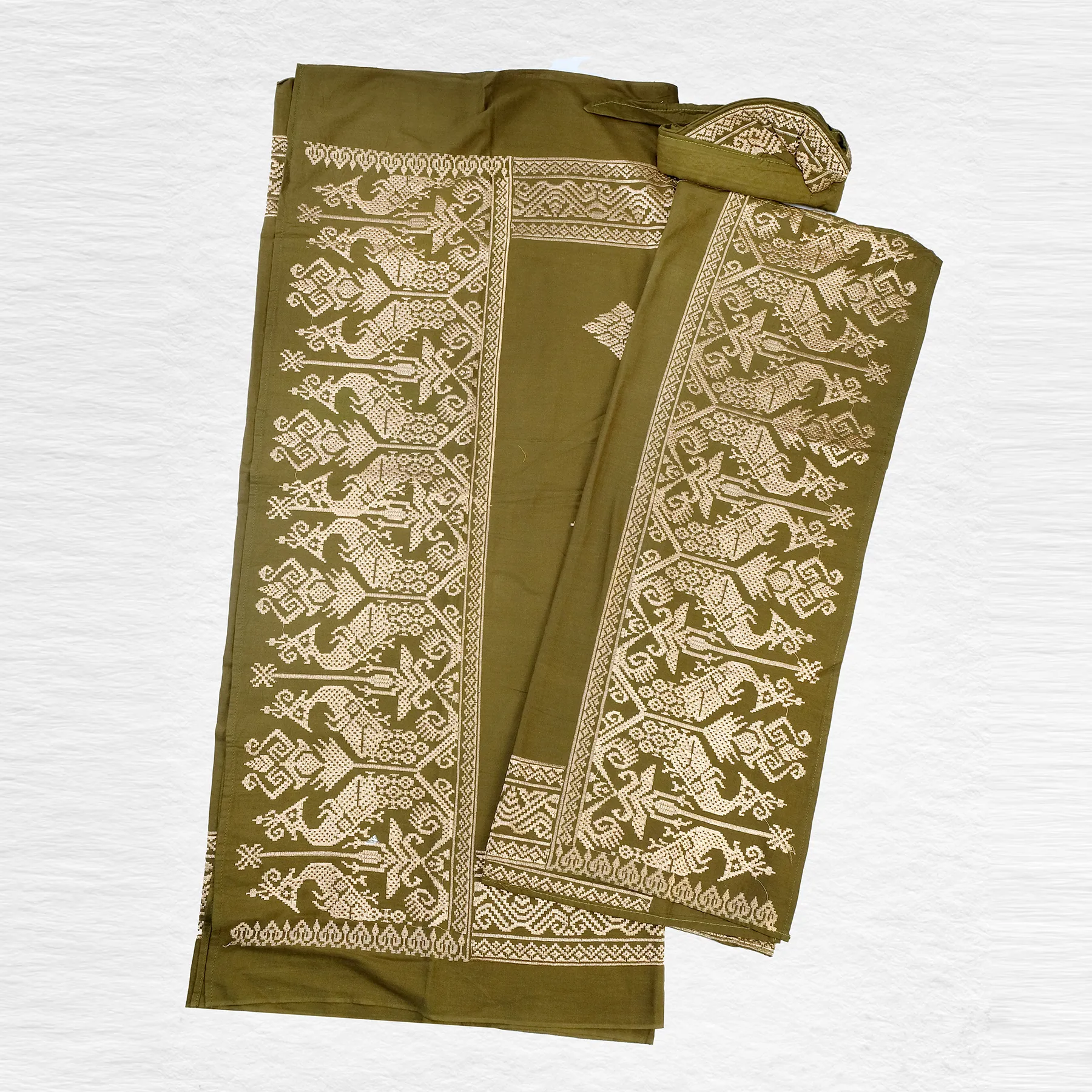 (KAT-096) Kain Songket Bali Hijau