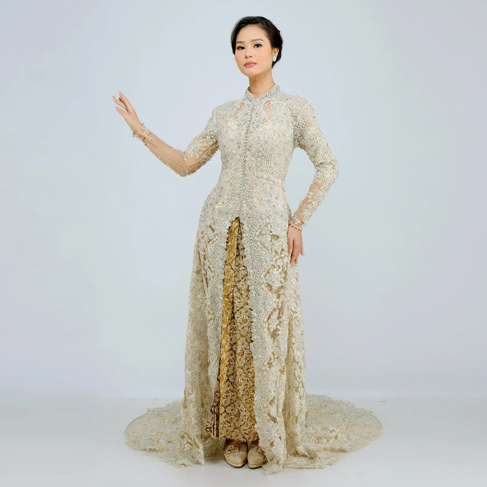 (KE-171) Kebaya Pengantin Nude Bella