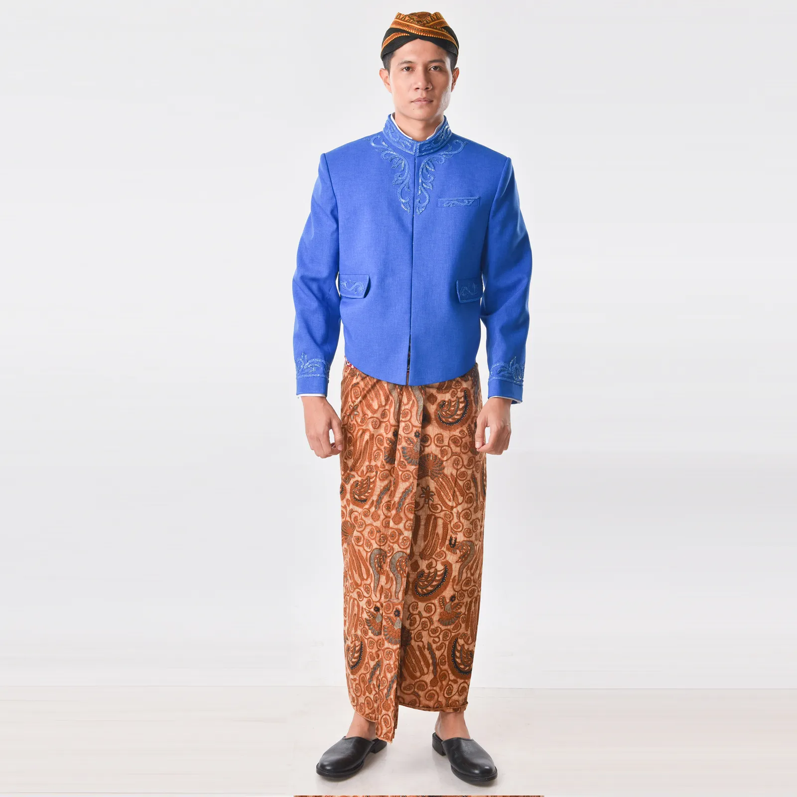 (OTJ-004) Beskap Biru Elektrik Payet Atela