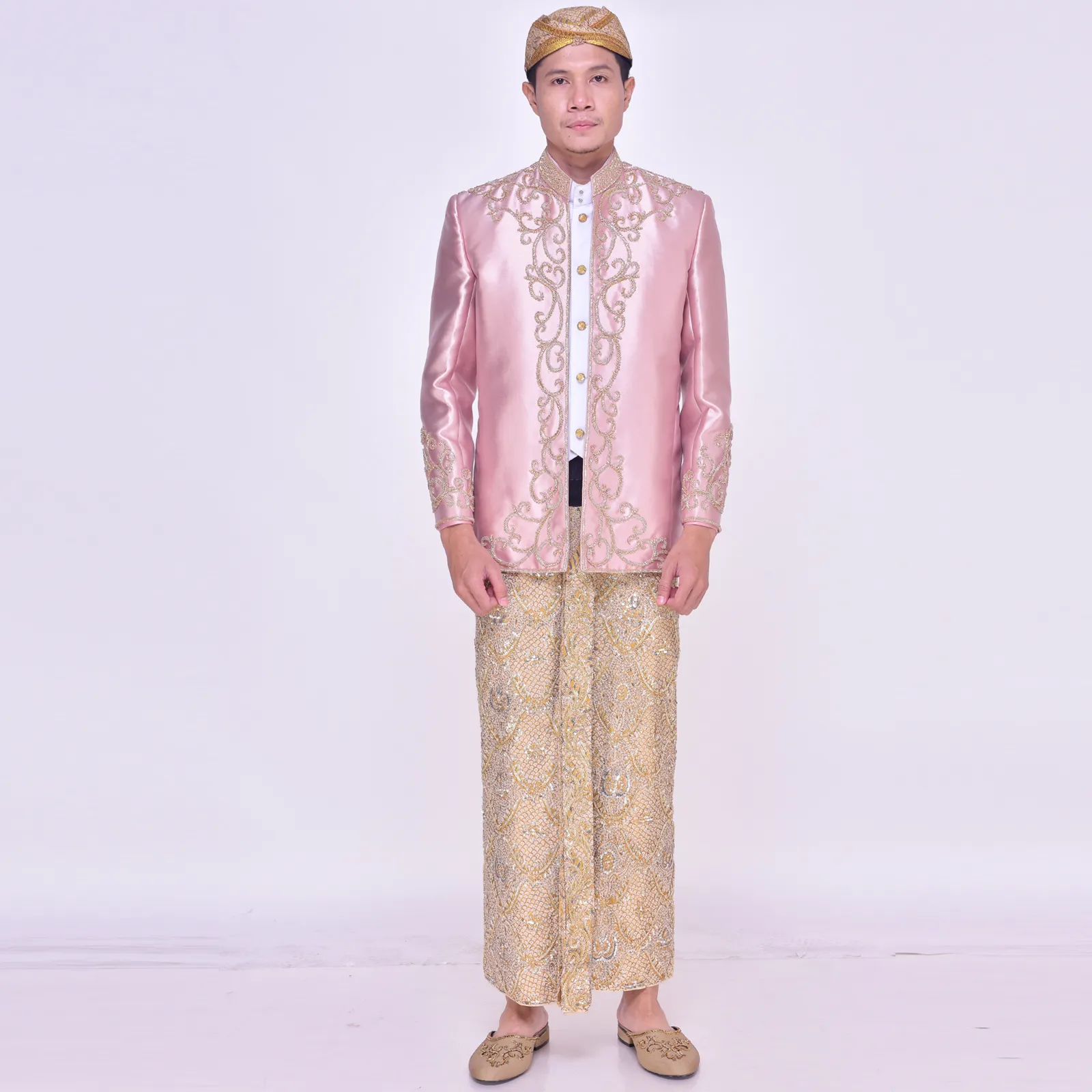 (BS-134) Beskap Pengantin Rosegold Stock