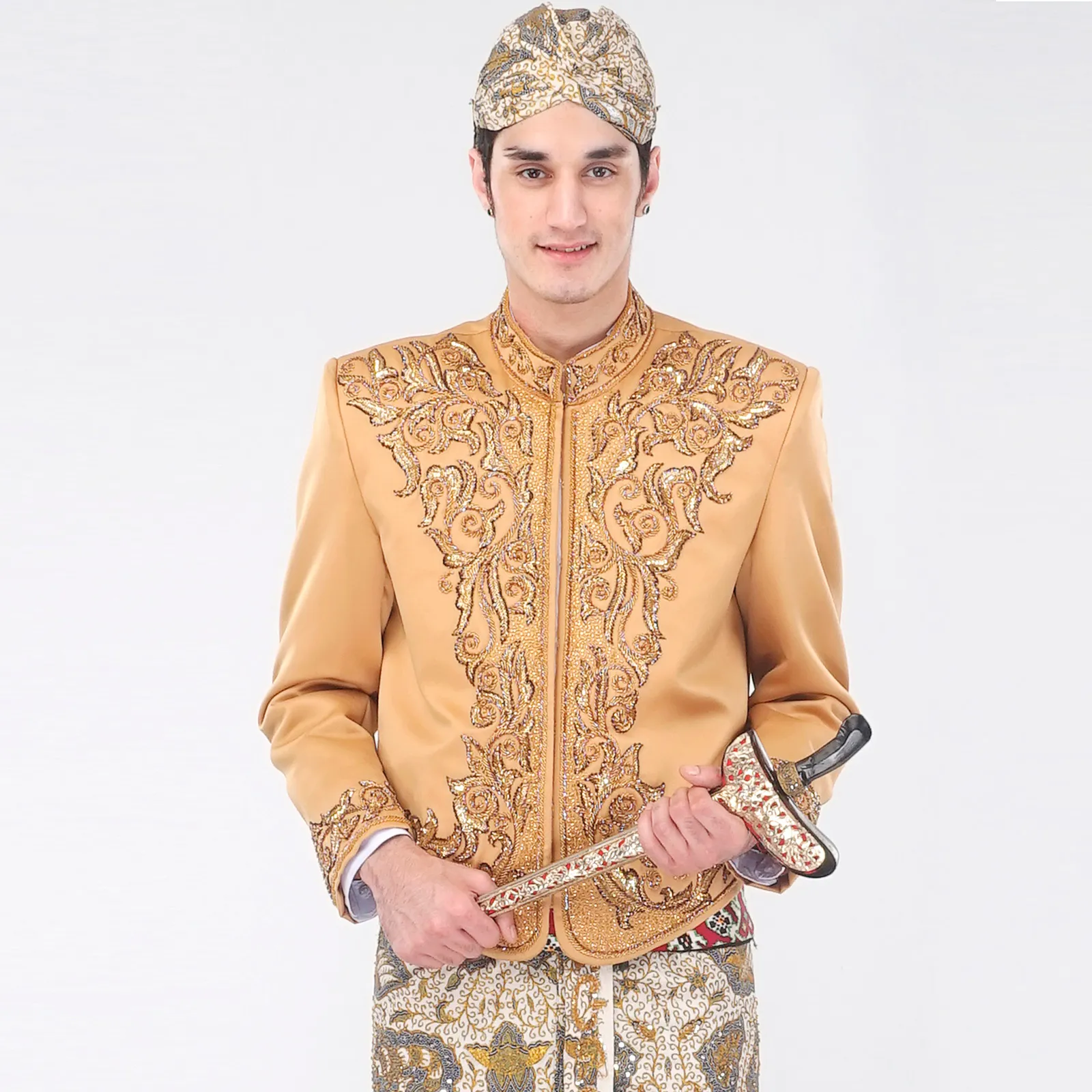 (BJ-054) Beskap Pengantin Coklat Dhini