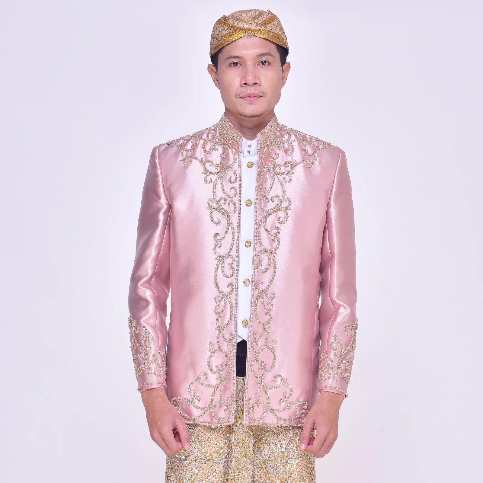 (BS-134) Beskap Pengantin Rosegold Stock