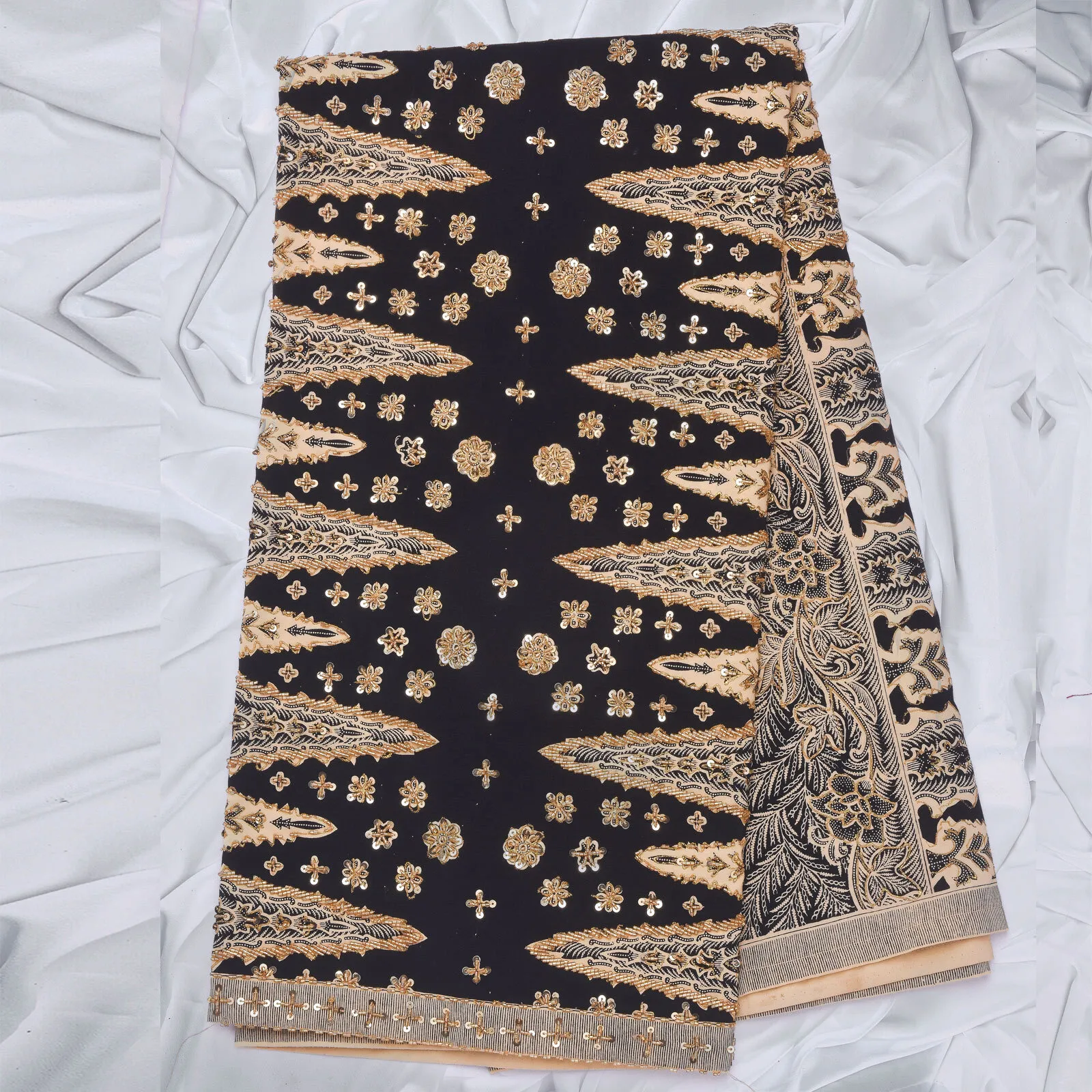 (KAM-115) Kain Pengantin Betawi Hitam Emas Meity