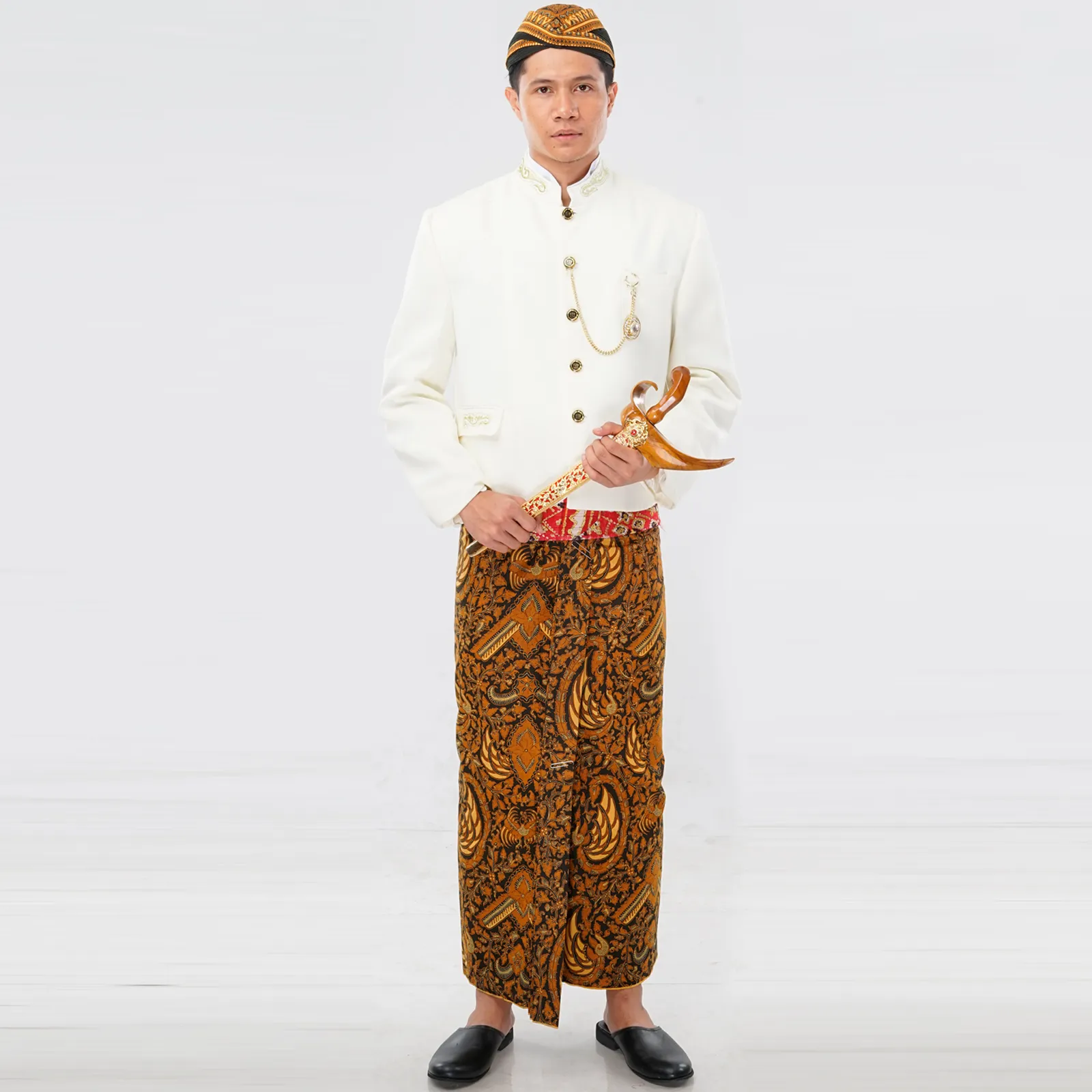 (ATJ-008) Beskap Cream Bordir Bandung Atela