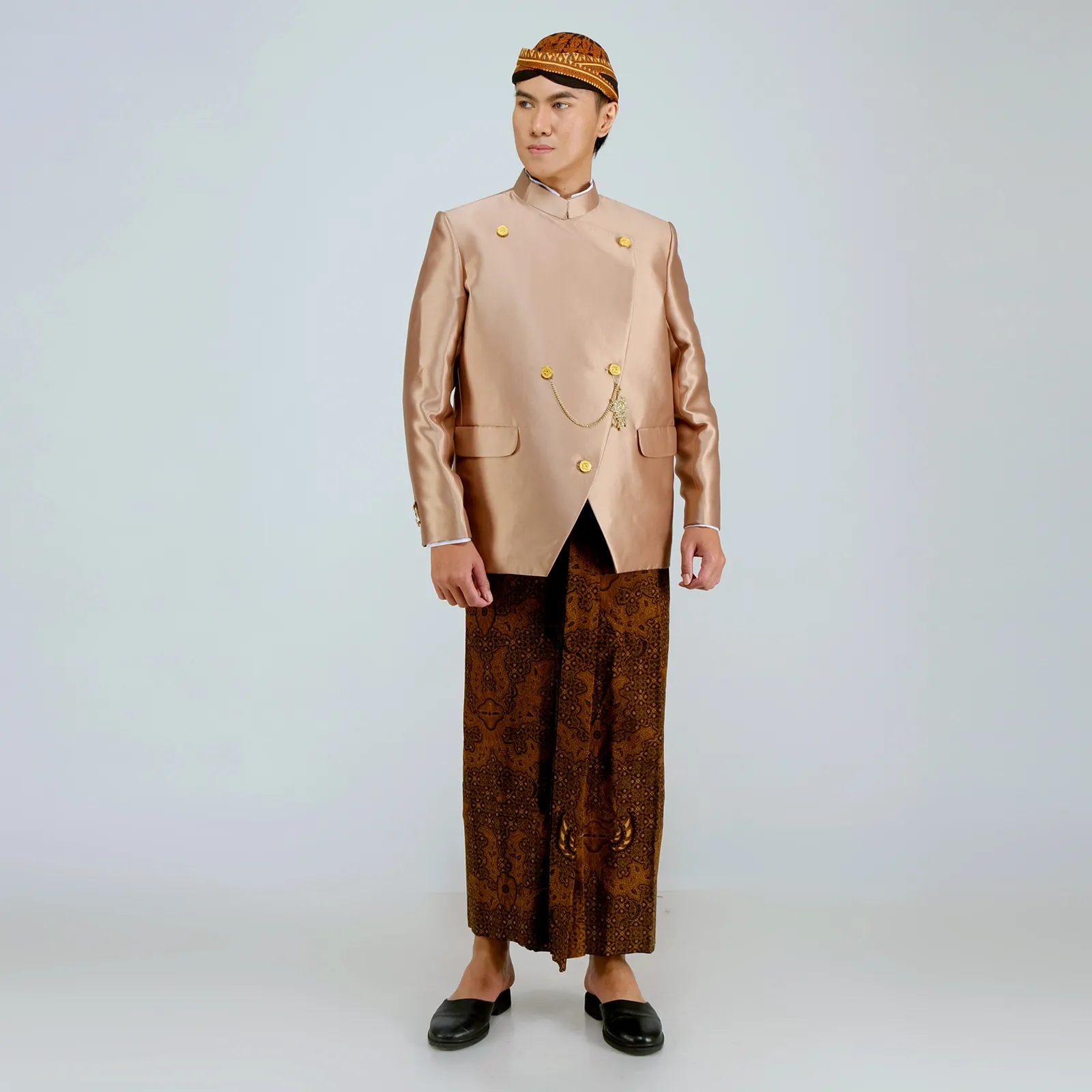 (LAN-001) Beskap Landung Coklat Khaki