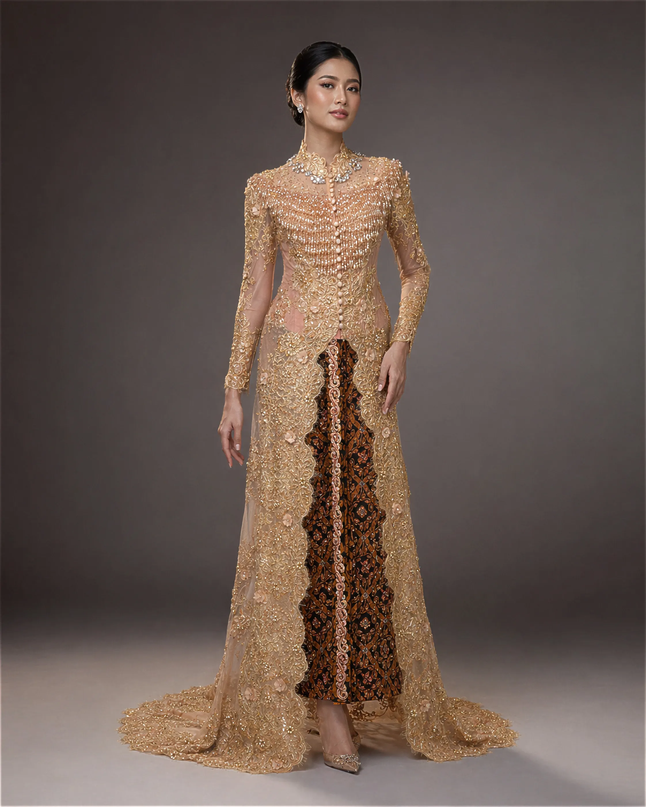 (KESS-032) Kebaya Pengantin Gold Fintantan