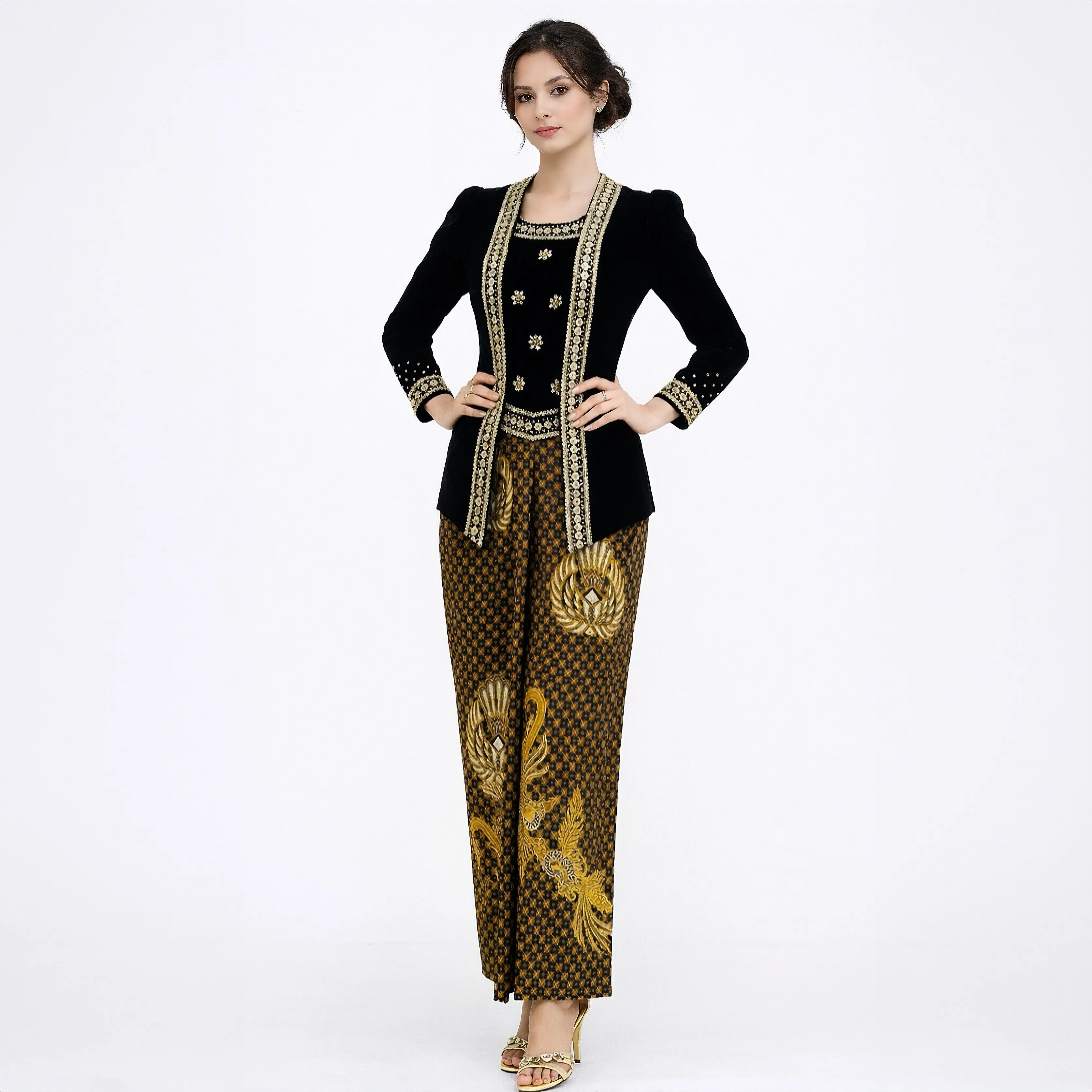 (KL-002) Kebaya Bridesmaid/Engagement/Graduation Bludru Navy