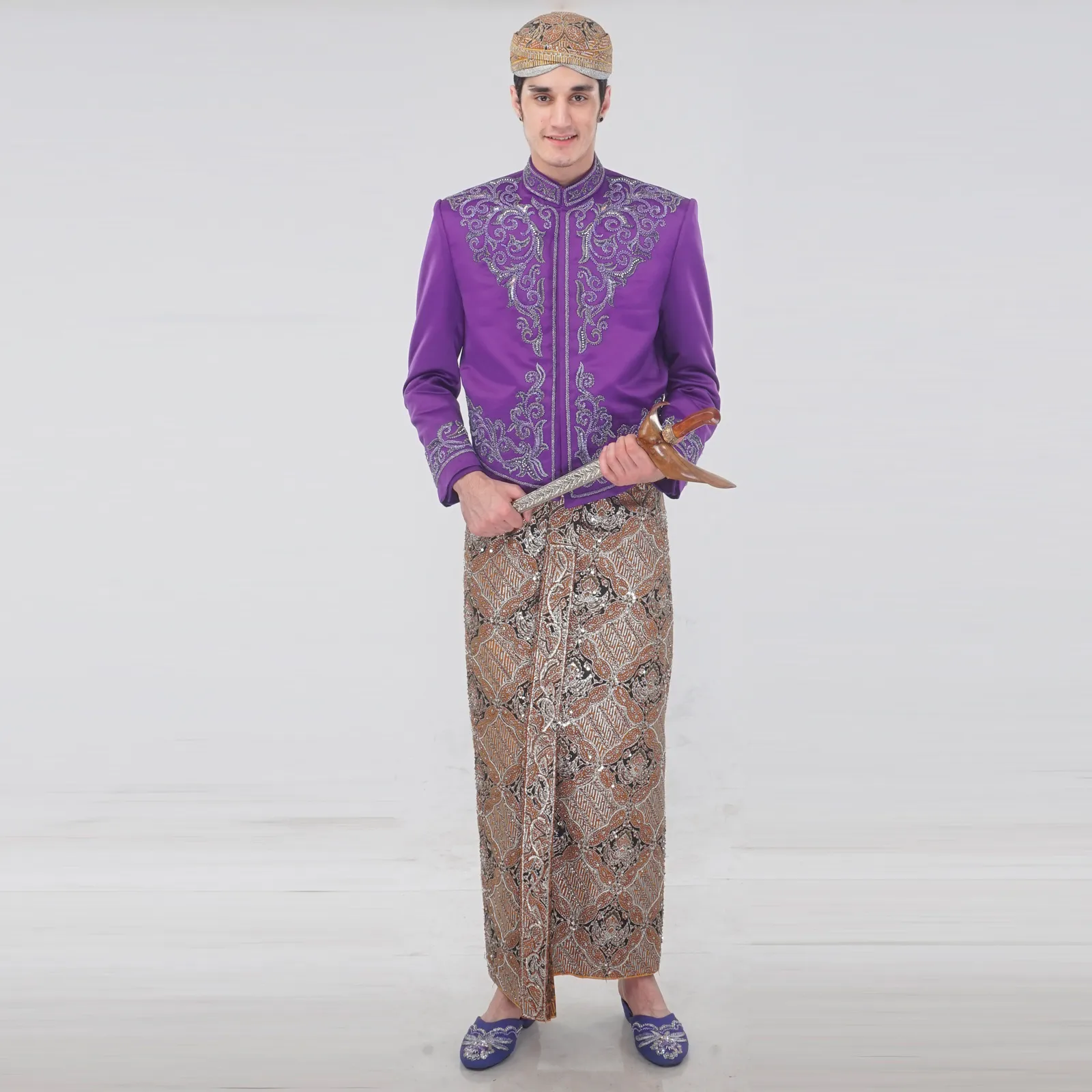 (BJ-098) Beskap Pengantin Ungu Meynar