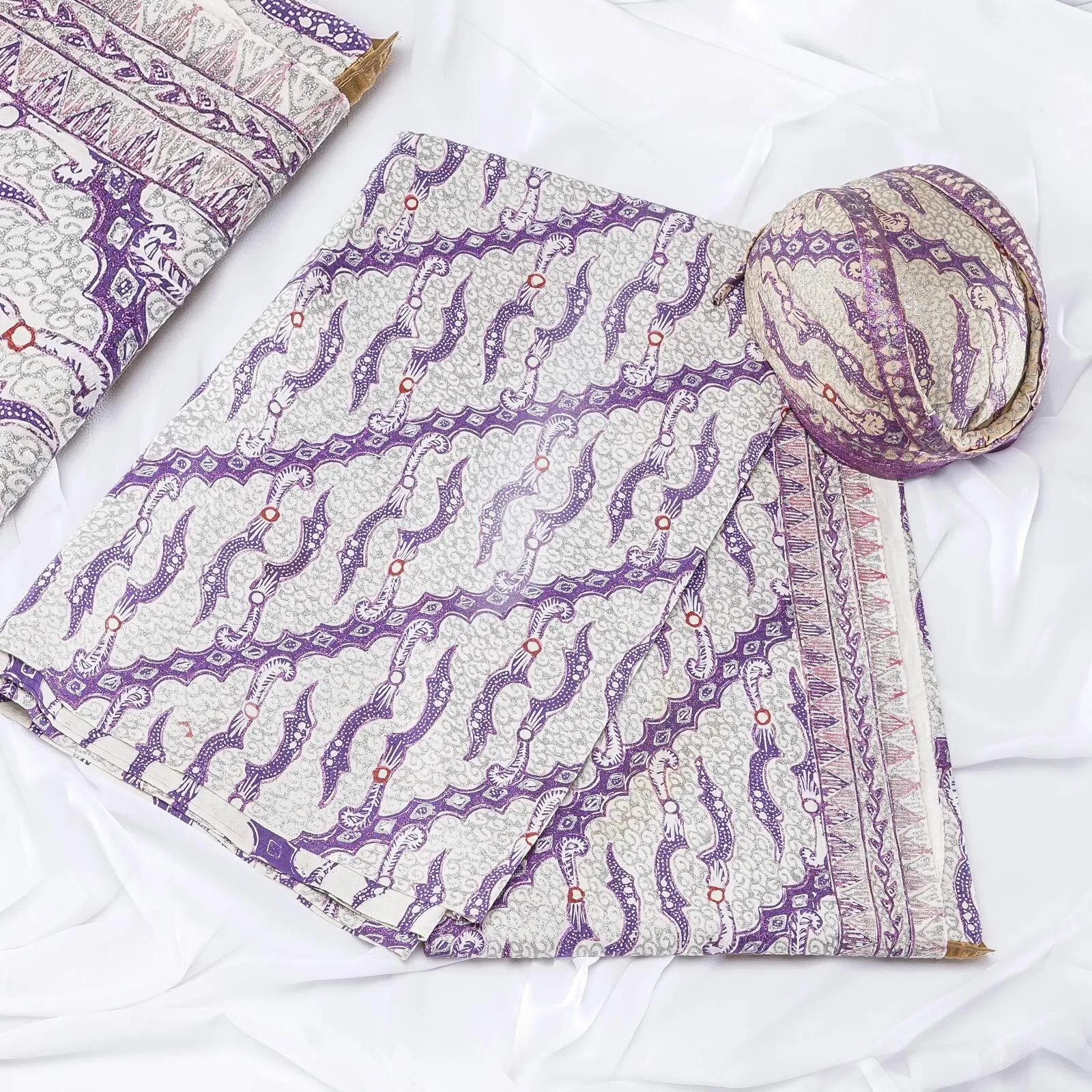 (KOT-033) Kain Sunda Kujang Ungu