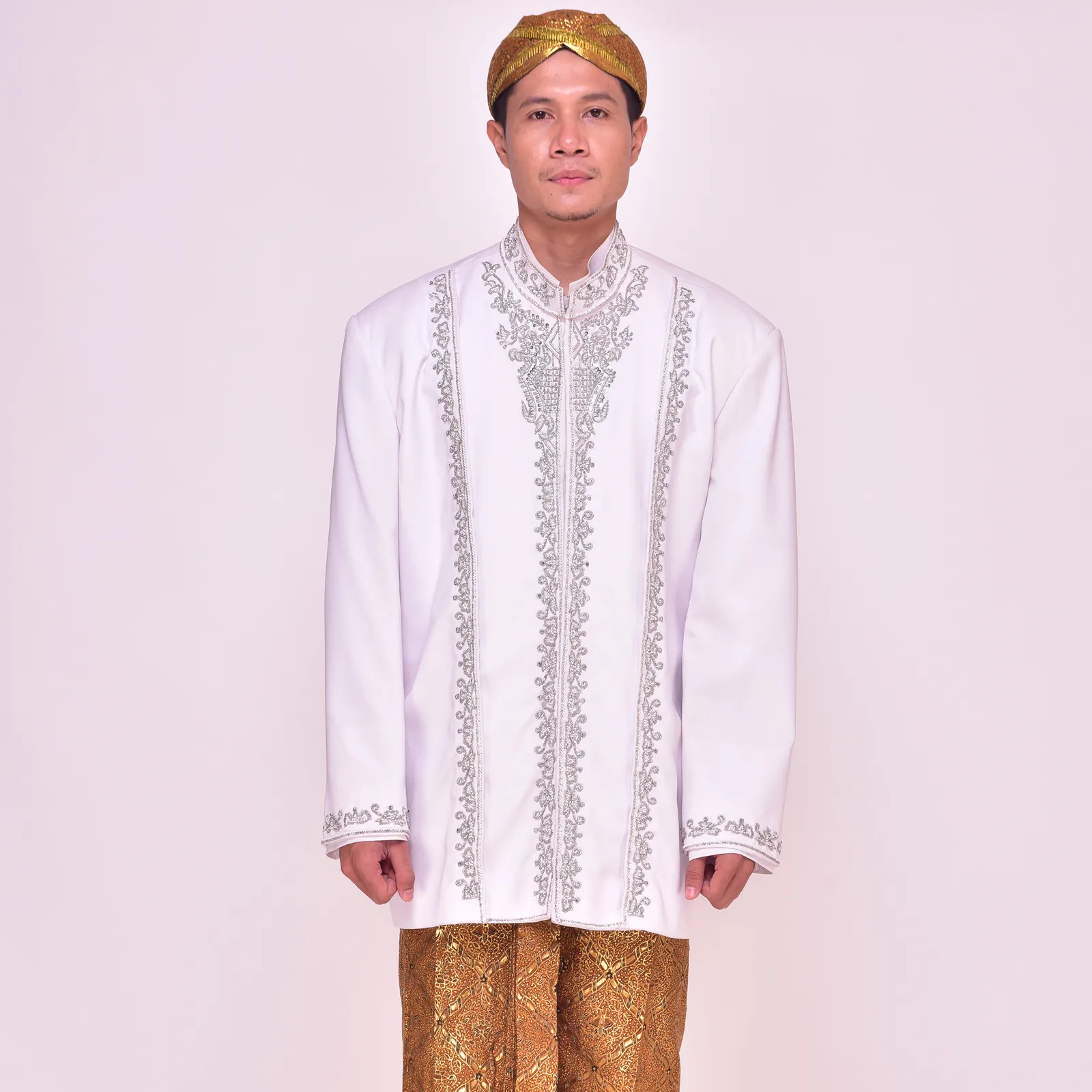 (BS-130) Beskap Pengantin Putih Juwita