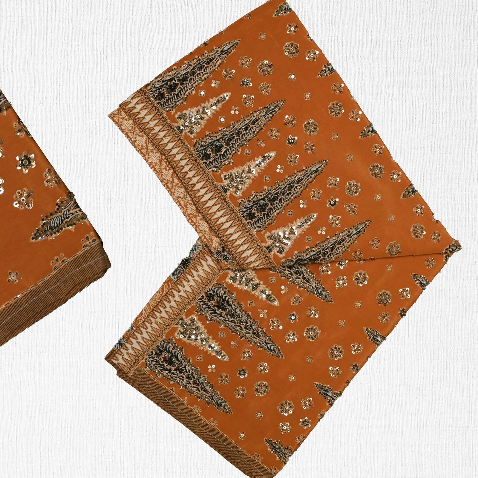 (KAM-156) Kain Pengantin Betawi Coklat Payet