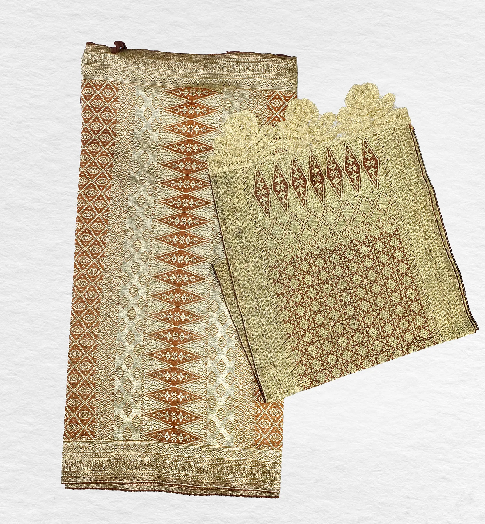 (SOT-001) Kain Songket Coklat Salem 1