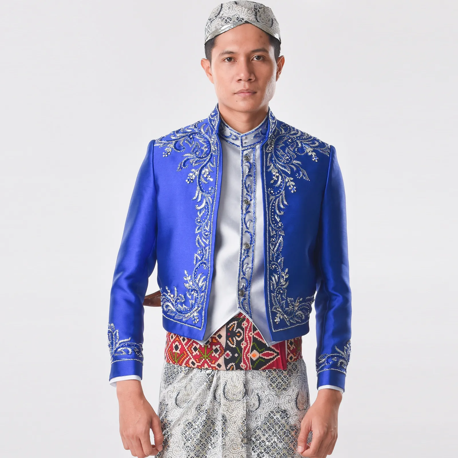 (BJ-006) Beskap Pengantin Biru Electric Yuri