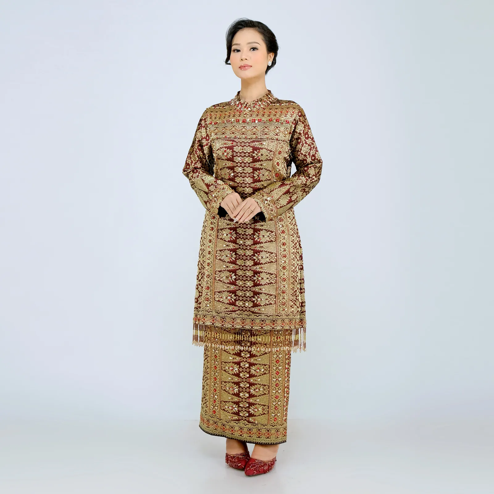 (KE-173) Kebaya Pengantin Baju (Kurung) Palembang