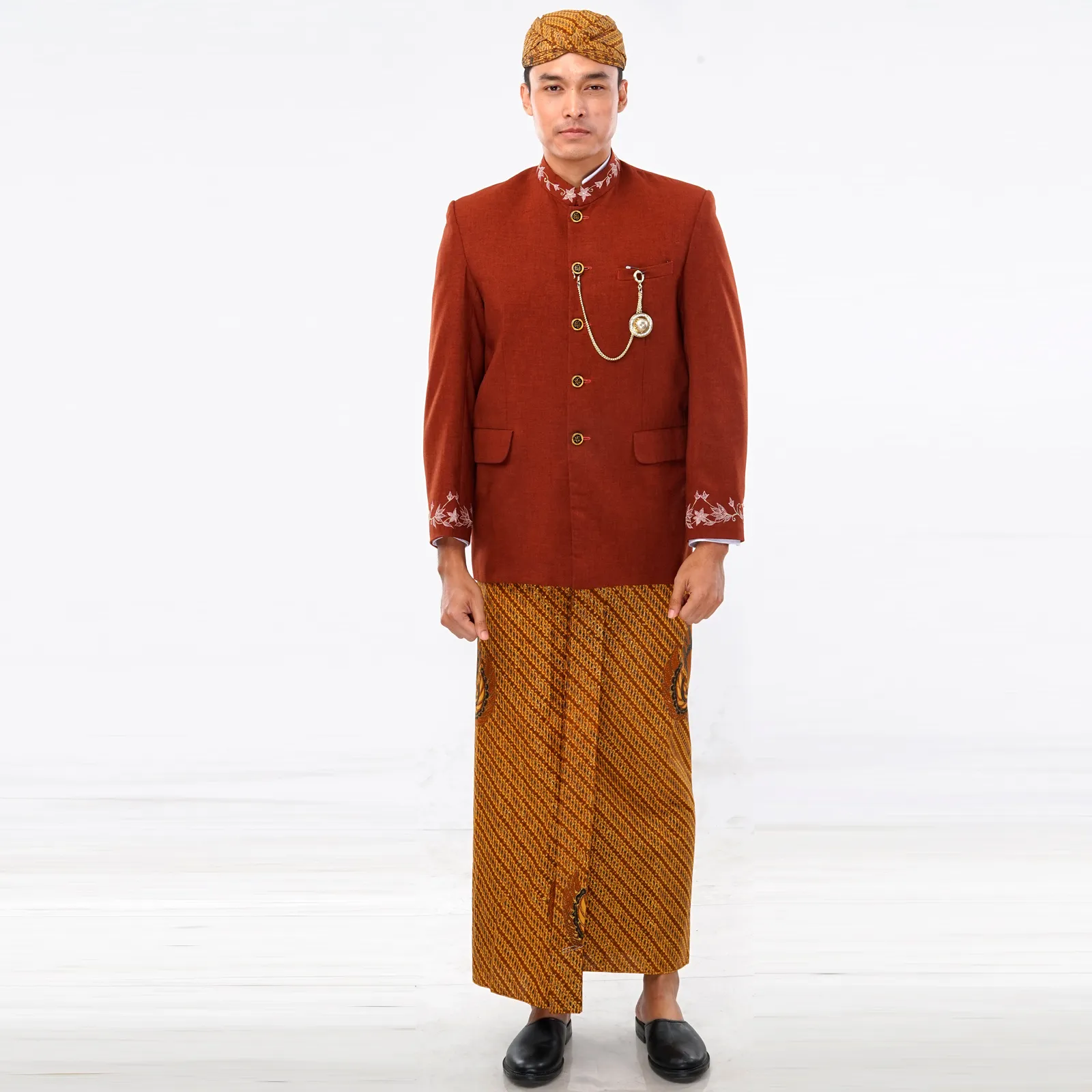 (ATS-020) Beskap Merah Bata Bordir