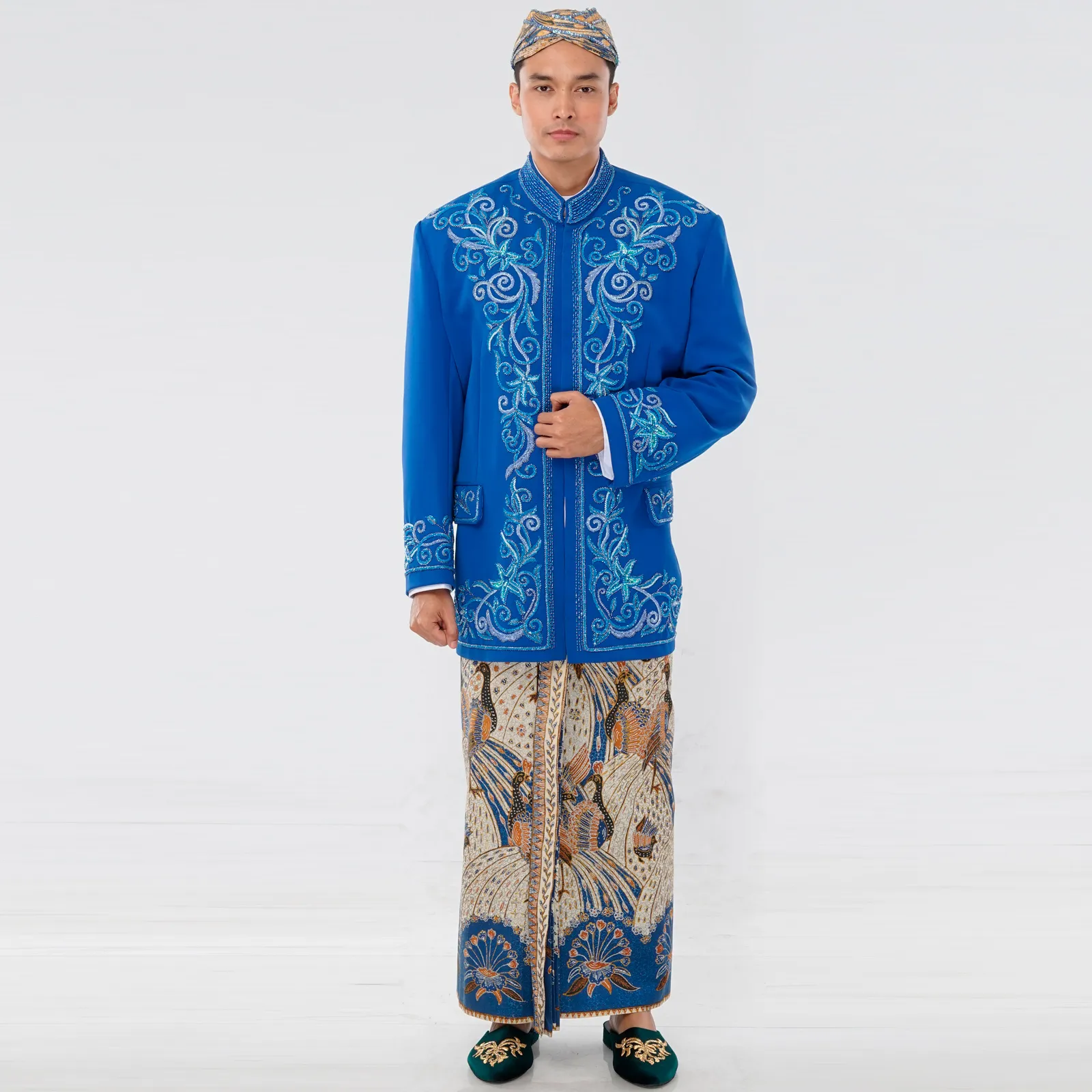 (BS-011) Beskap Pengantin Biru Juwita