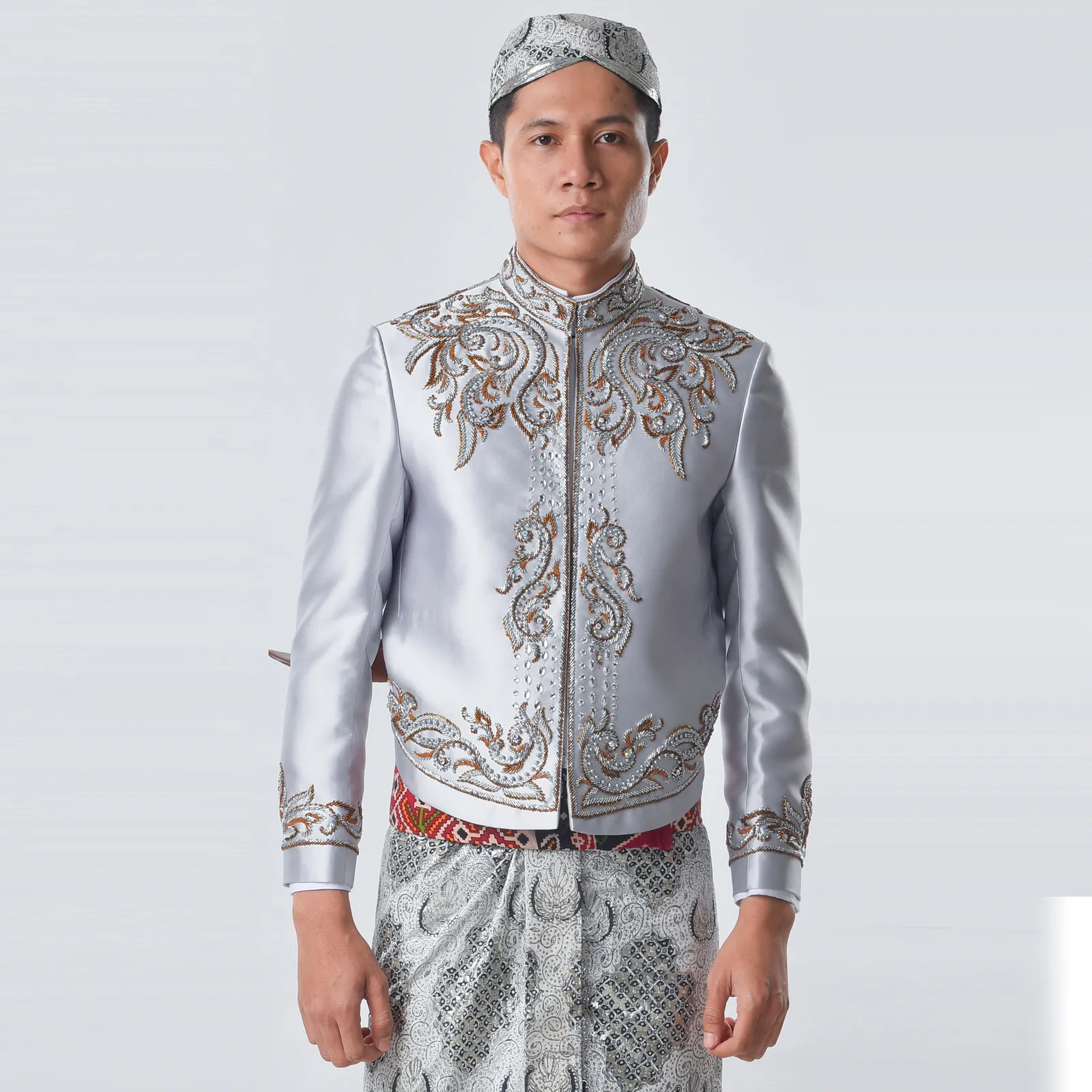 (BJ-096) Beskap Pengantin Silver Tembaga Aldila