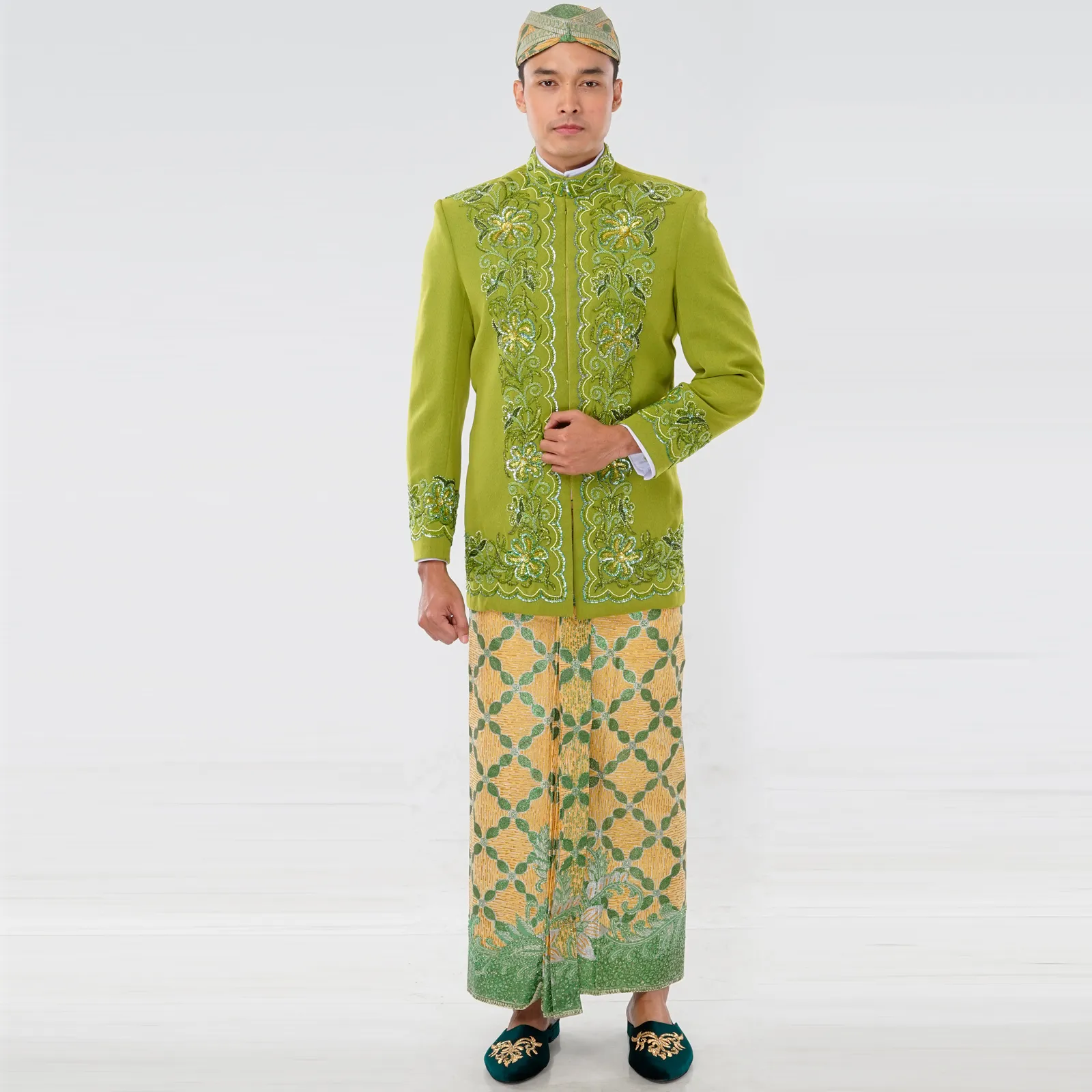 (BS-067) Beskap Pengantin Hijau Trully