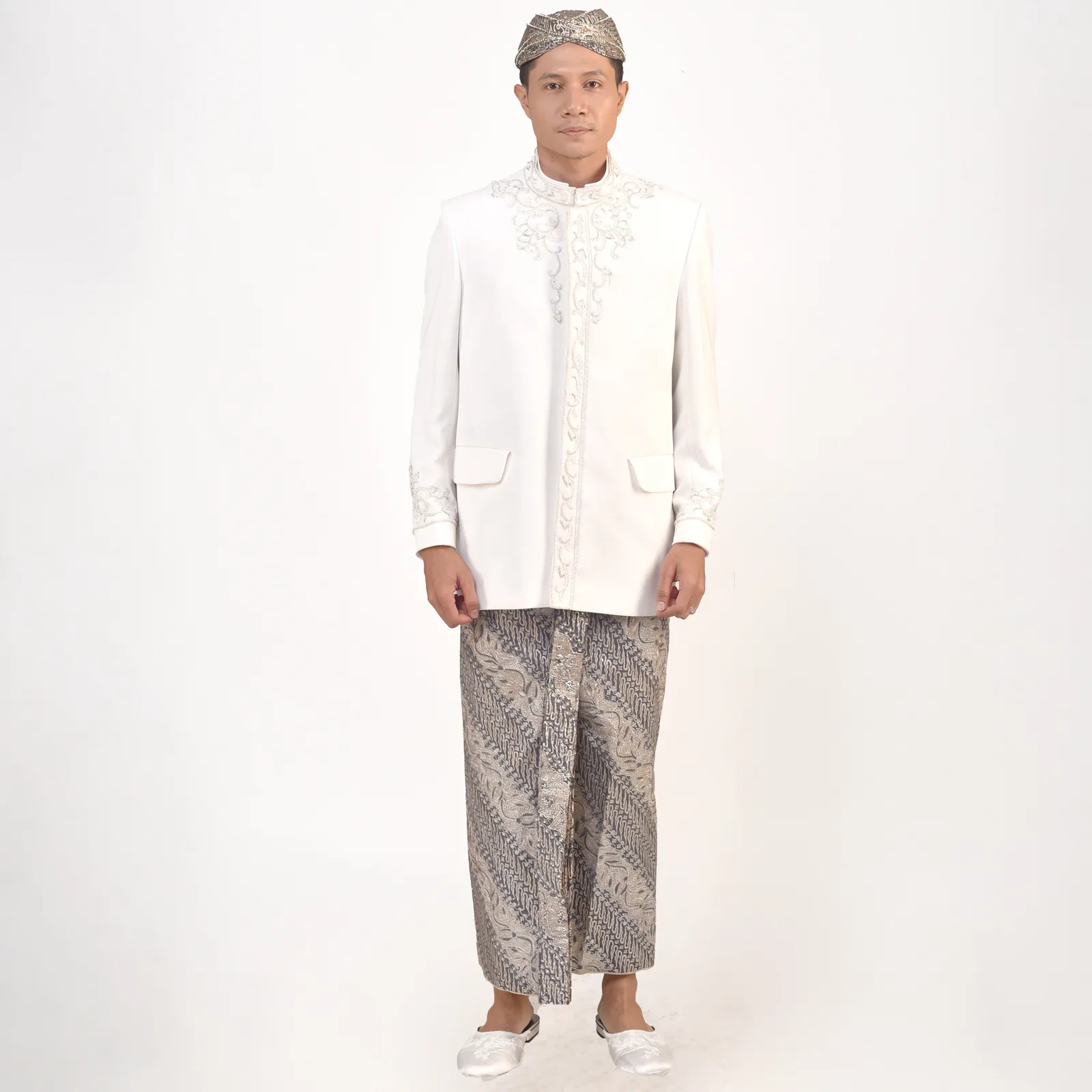 (BS-157) Beskap Pengantin BW Payet Silver