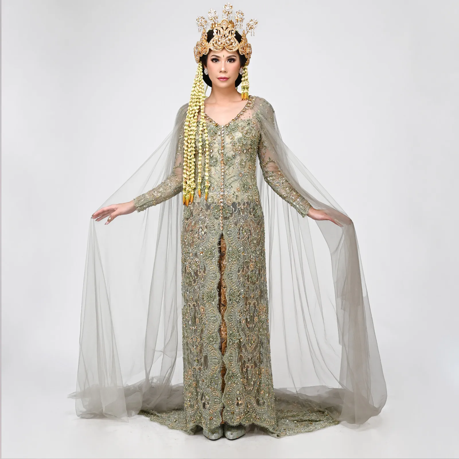 (KE-132) Kebaya Pengantin Sage Green
