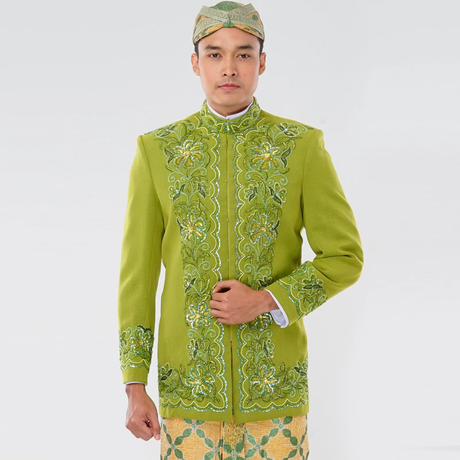 (BS-067) Beskap Pengantin Hijau Trully