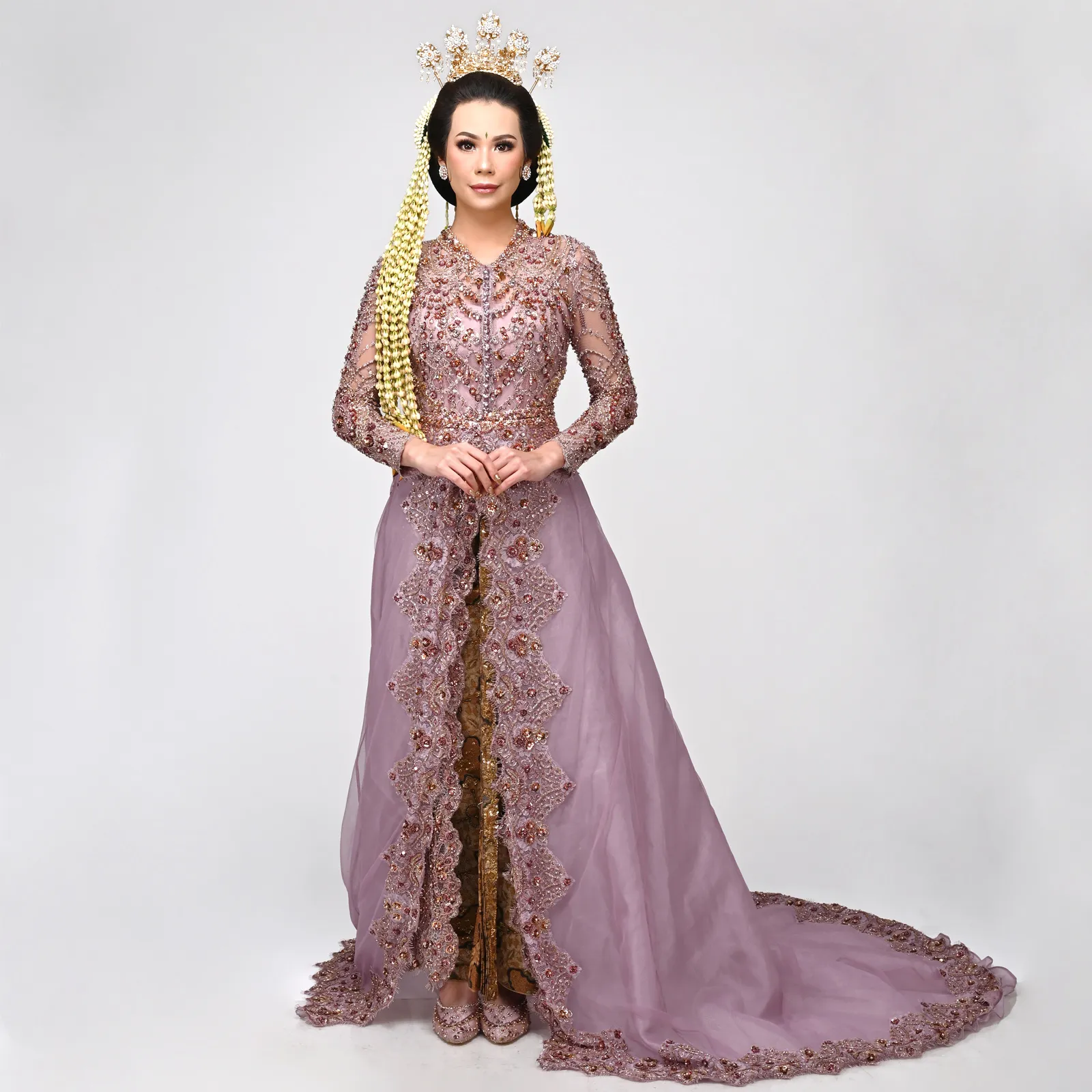 (KE-130) Kebaya Pengantin Ungu Lilac