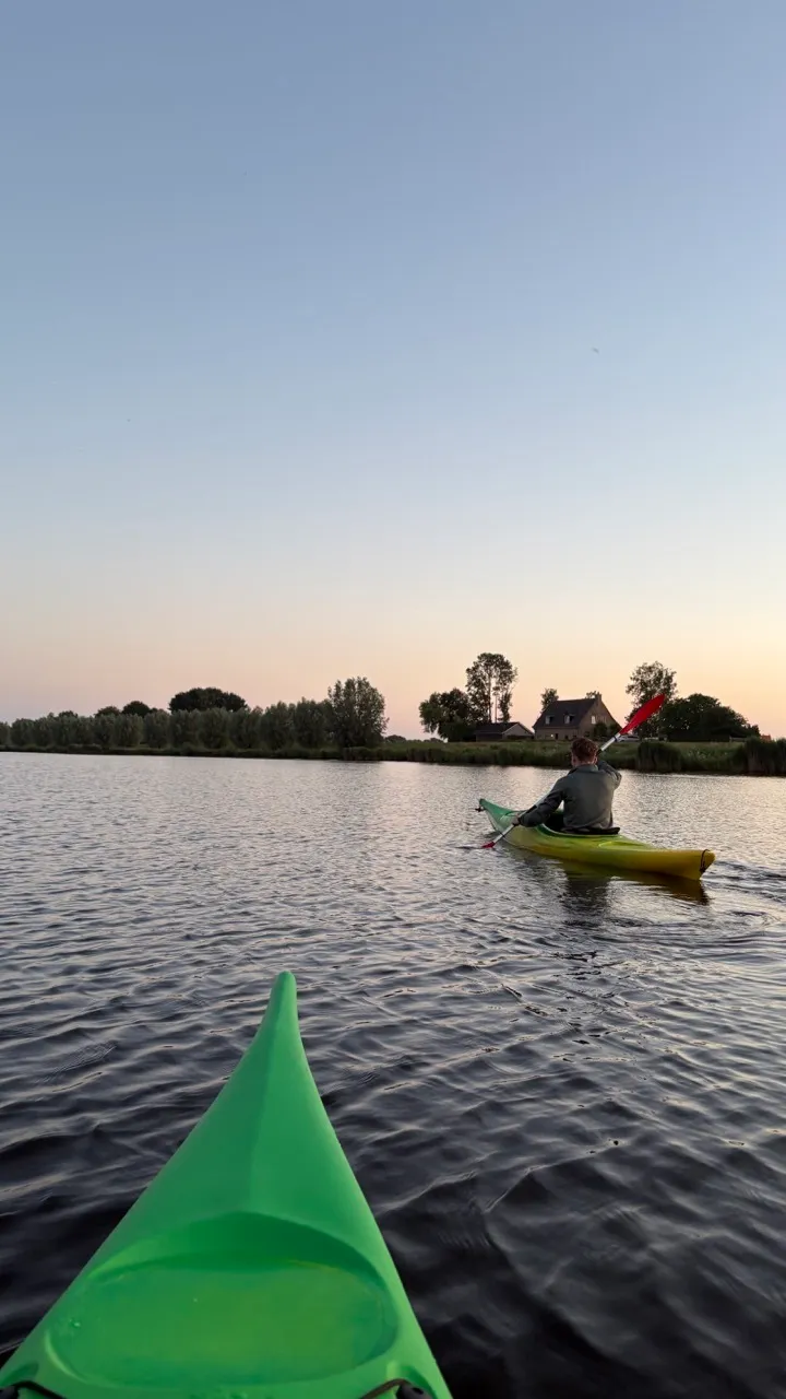 Kickbike en kano/ kajak tour "zwarte water"