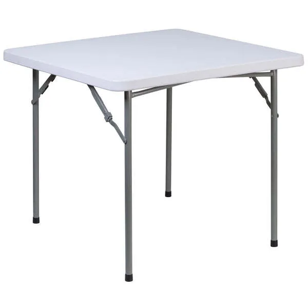 White plastic card table
