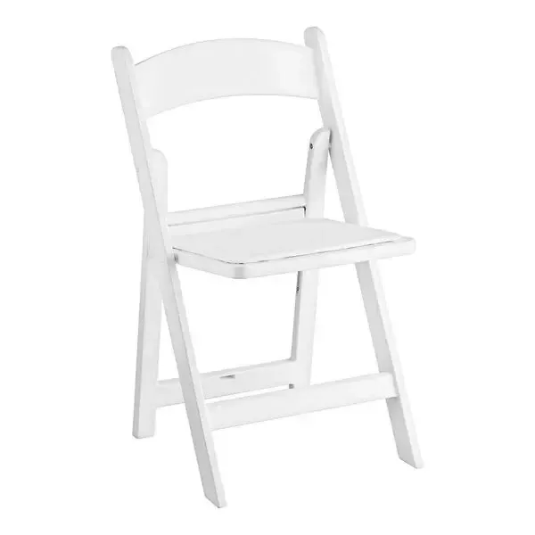 White Padded Resin Chair