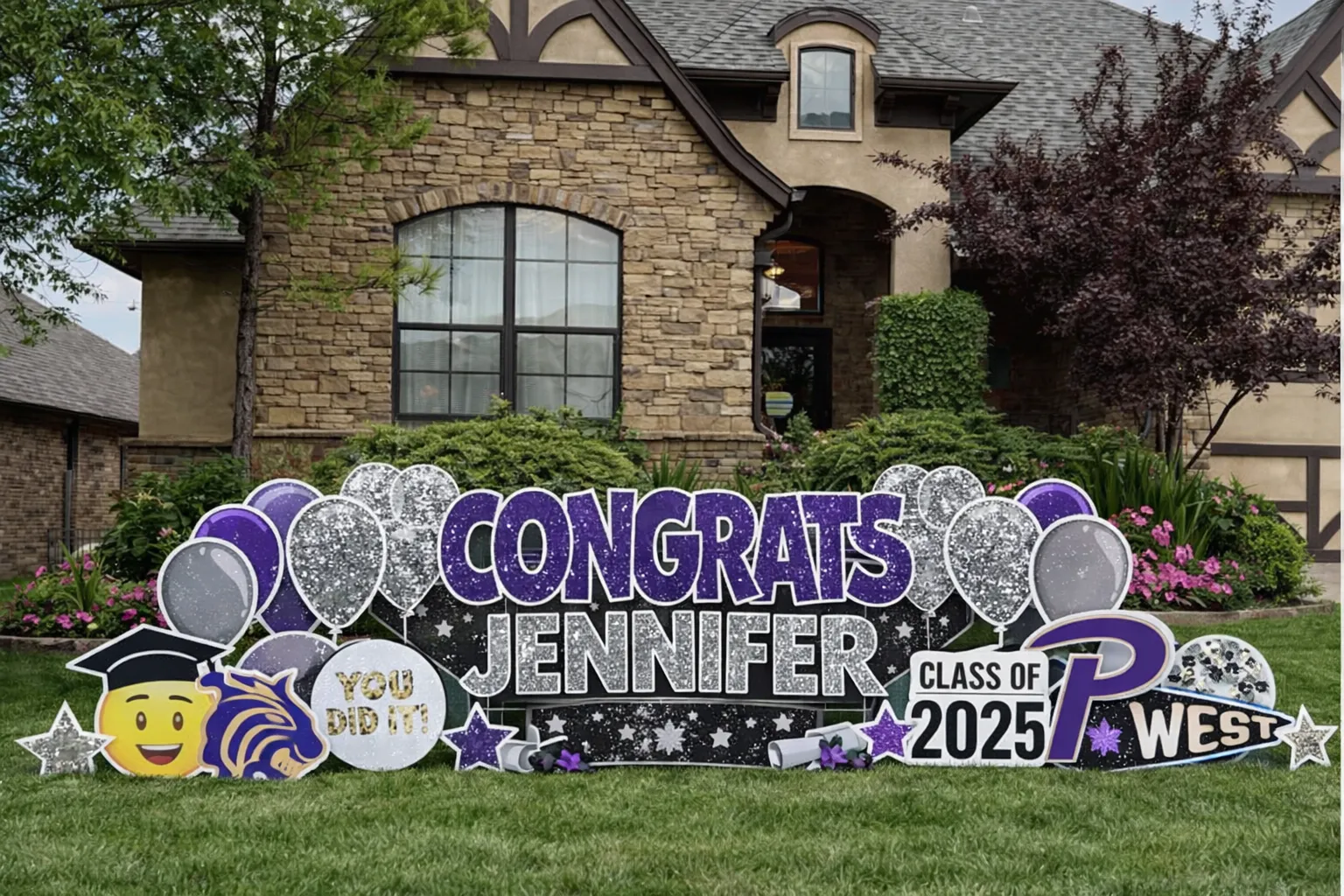 Premium Graduation Greeting Yard Cardz Package 