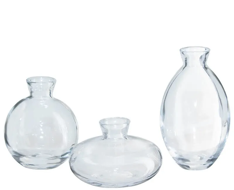 Gl055 Olga Bud Vases 12cm/9cm/6cm