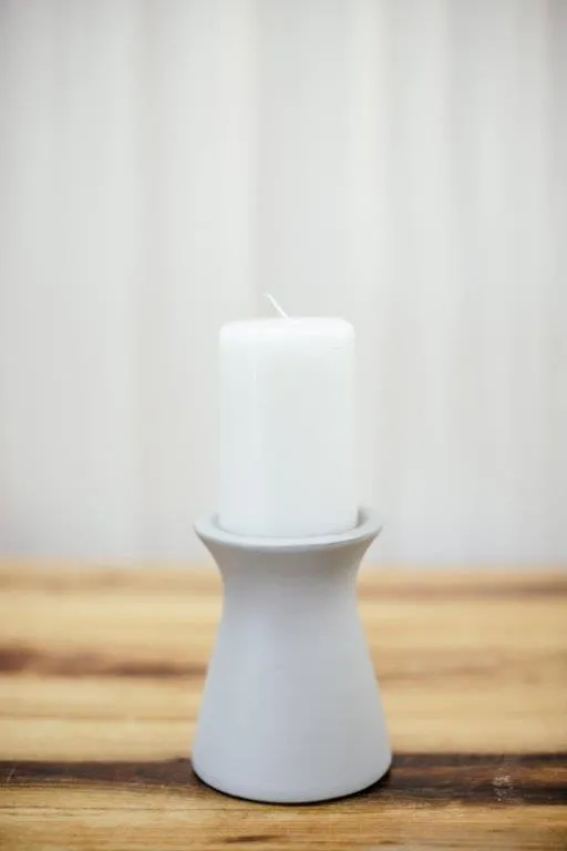 Sl010 Grey Ceramic Candle Holder 