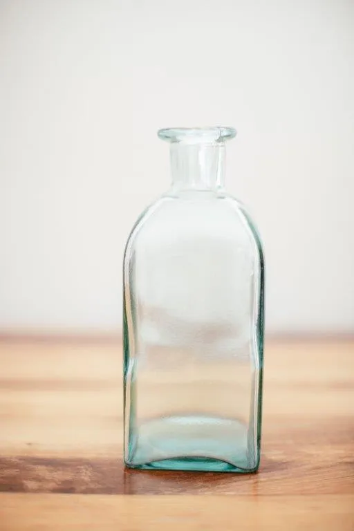 Gl040 Blue Tint Glass Bottle Plain 