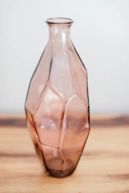 Ro025 Pink Tint Flower Vase 30cm