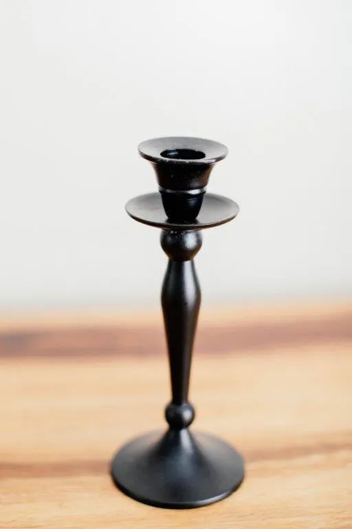 Bl025 Black Candle Stick Small 20cm