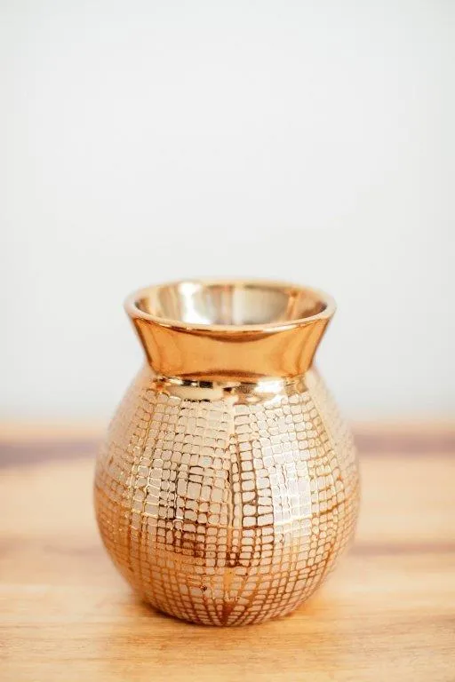 Go041 Gold Detail Vase 14cm