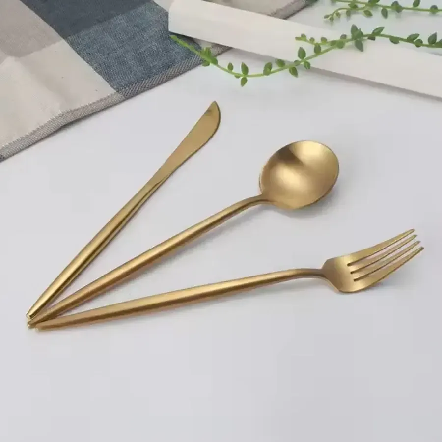 Ct007 Brushed Gold Dubai Cutlery