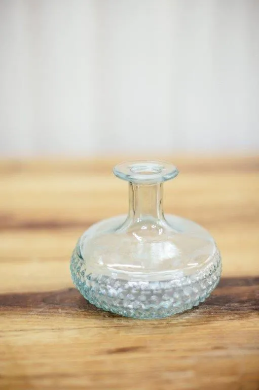 Gl045  Blue Tint Ball Vase