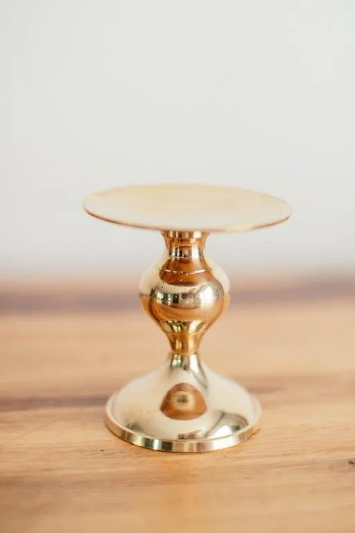 Go015 Gold Candle Holder 10cm