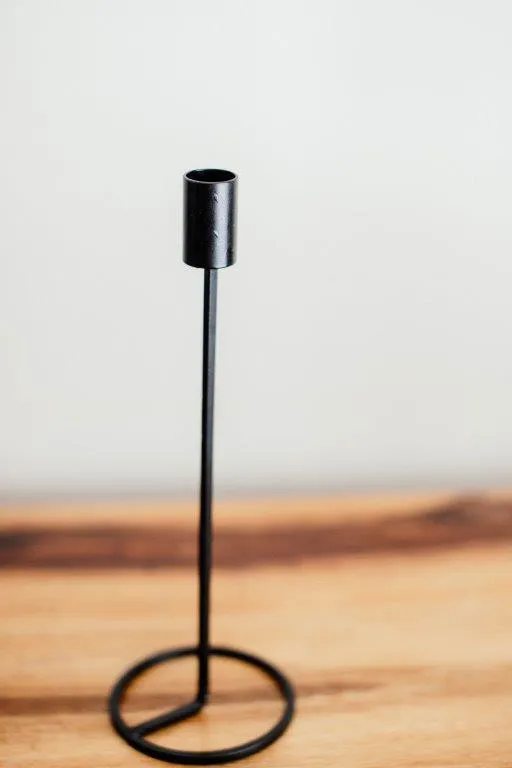 Bl031 Black Wired Candle Stick 29cm