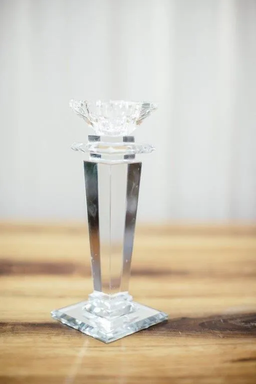 Gl015 Amlo Crystal Candle Stick 21cm