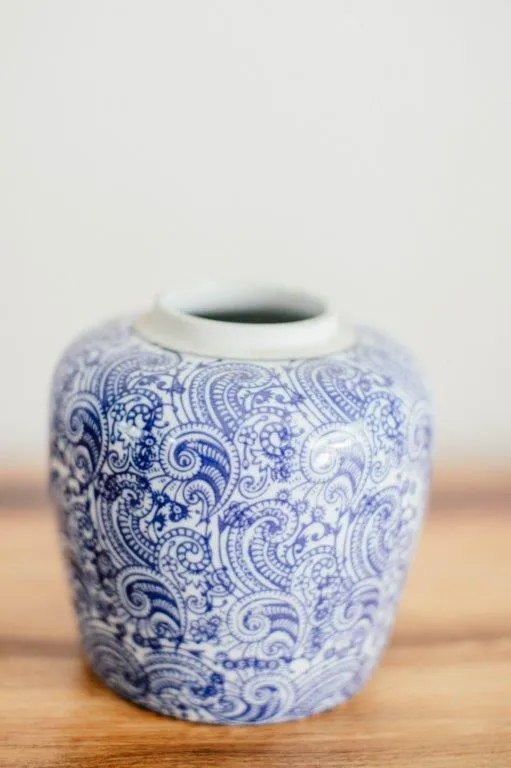 Dl012 Allegro Delft Print Jar 16cm