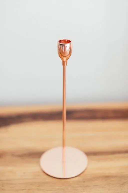 Ro001 Sasha Rose Gold Candle Stick 28cm