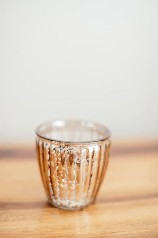 Go025 Gold Glass Votive 8cm