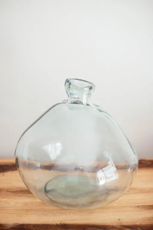 Gl009 Clear Organic Glass Vase 22cm