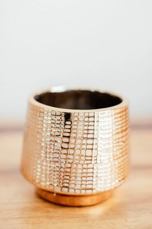 Go042 Gold Detail Vase 11cm