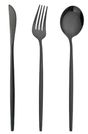 Ct008 Matt Black Dubai Cutlery