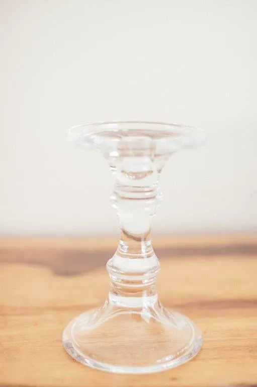 Gl013 Pillar Glass Candle Holder 18x11cm
